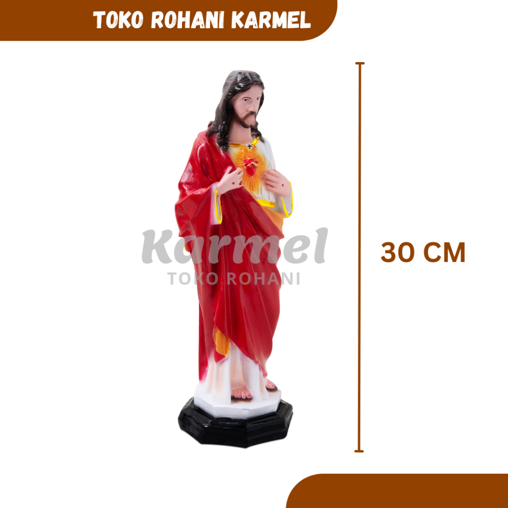 PATUNG YESUS TINGGI 30 CM / PATUNG TUHAN YESUS / PATUNG HATI KUDUS YESUS / HIASAN TUHAN YESUS / PAJA