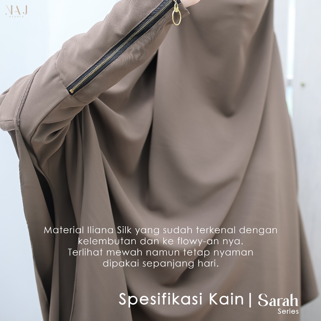 RB NAJ Studio - Sarah Abaya Gamis Umroh Haji Polos Premium (ABAYA ONLY)