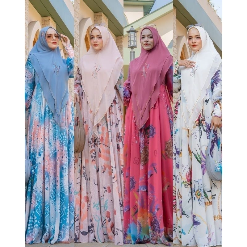 CITRA SERIES BY ELDEENA SYARI / GAMIS ELDEENA SET KHIMAR ORIGINAL