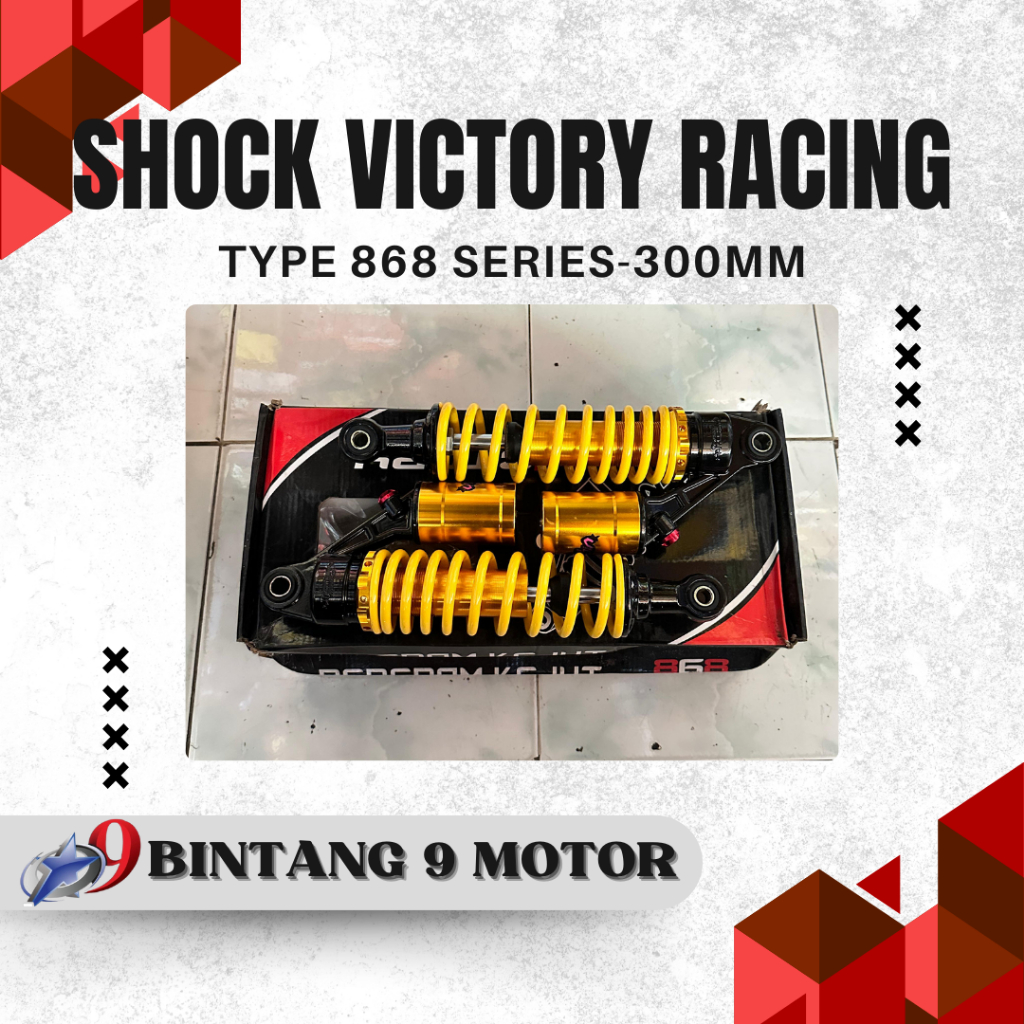 SHOCK SKOK VICTORY RACING TYPE 868 SERIES UKURAN 300MM-BINTANG SEMBILAN MOTOR