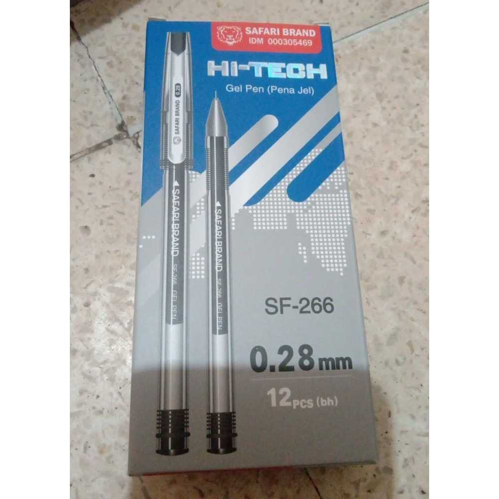 

Safari Brand Hi-Tech Gel Pen SF-266 0.28 mm Isi 12