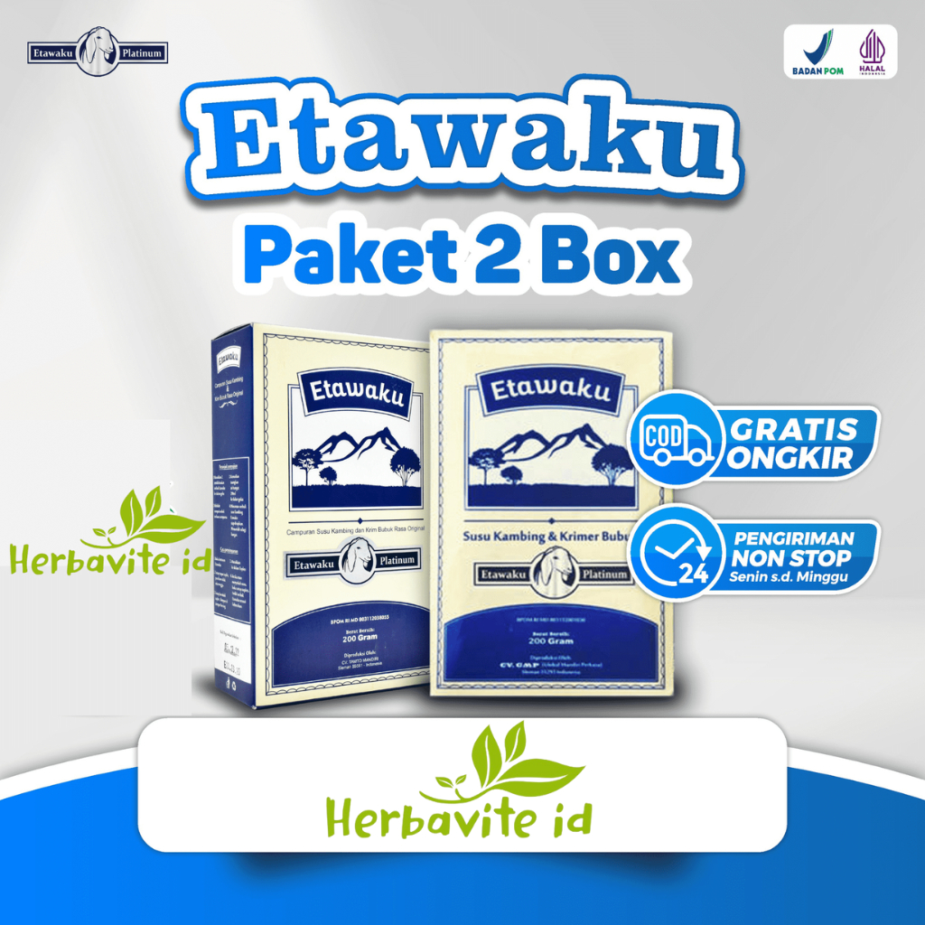 Etawaku Platinum Paket 2 Susu Kambing Sembuhkan Masalah Pernafasan Isi 200gr