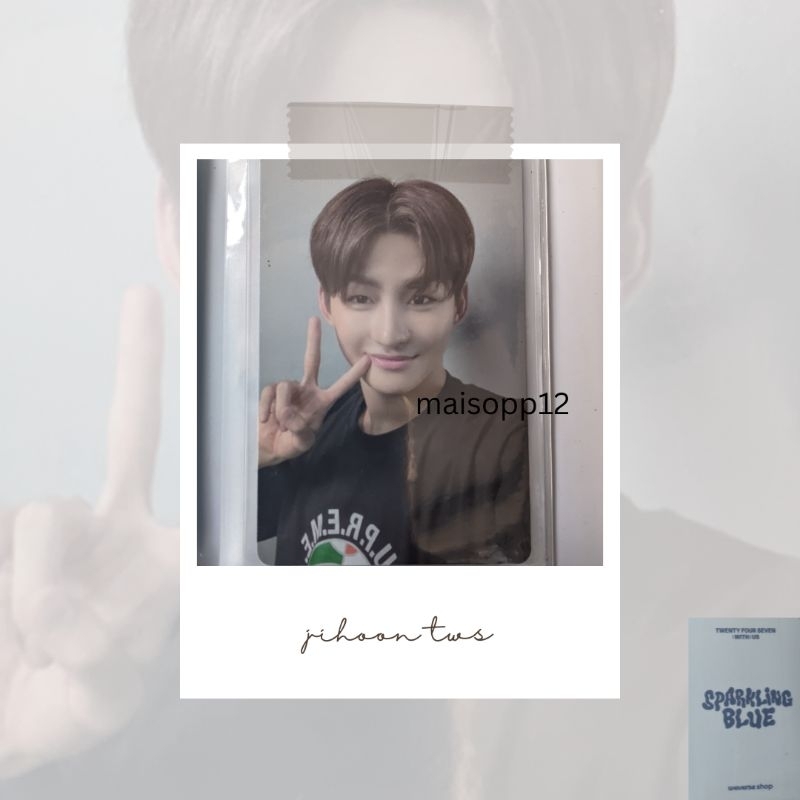 [OFFICIAL] PHOTOCARD JIHOON TWS SPARKLING BLUE WEVERSE VERSION PC