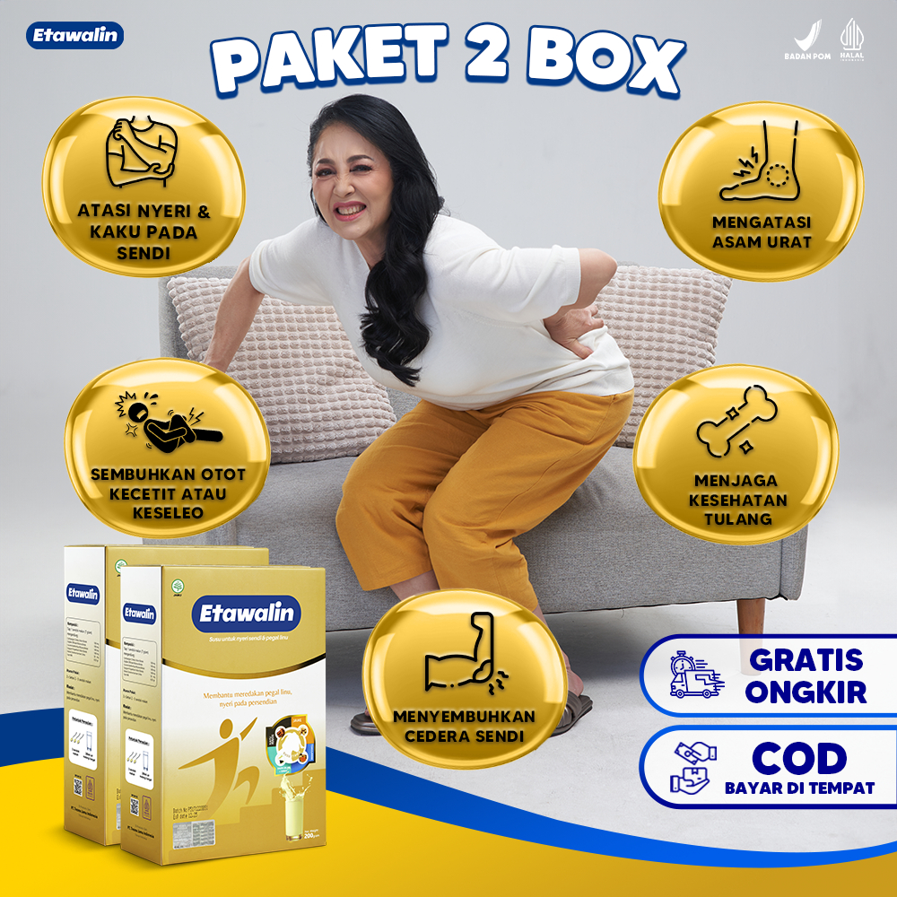 

2 box Etawalin - Susu Kambing Atasi Nyeri Sendi Sakit Lutut Dan Asam Urat 200 Gram