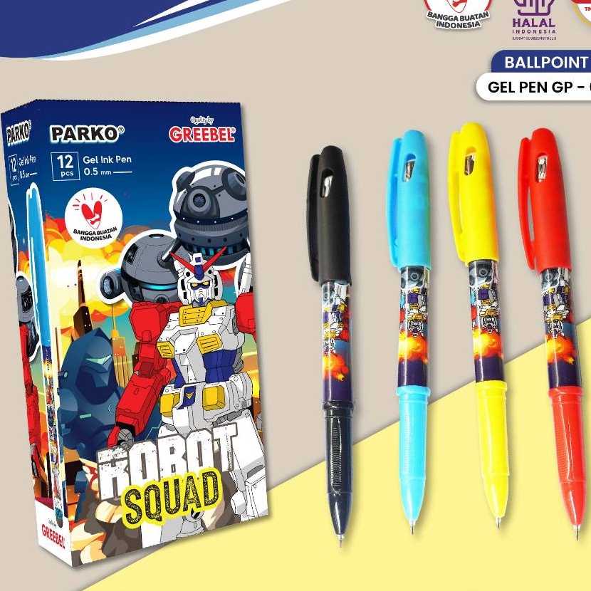 

KF7 PARKO Pulpen Bolpoin Ballpoint Bolpoint PARKO GEL PEN GP4 HITAM 5 Pulpen untuk perlengkapan office kantor anak sekolah