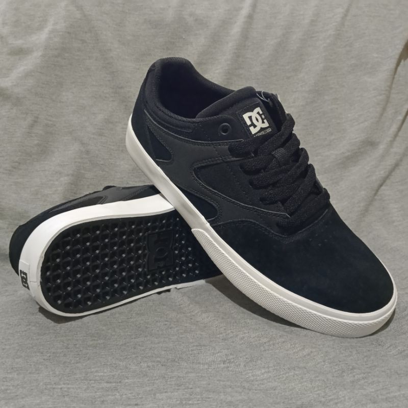 Dc shoes kalis vulc black white sepatu sneakers