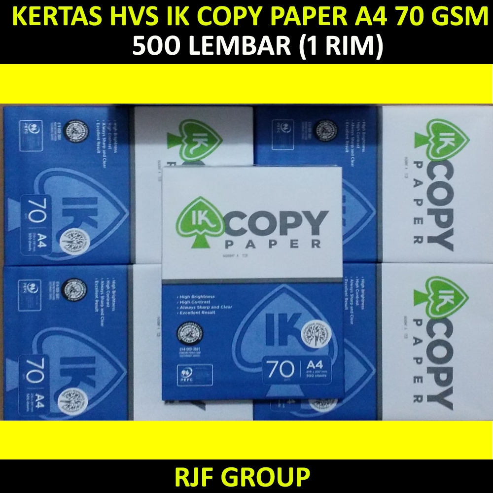 

IK COPY PAPER A4 70 GSM 500 LEMBAR