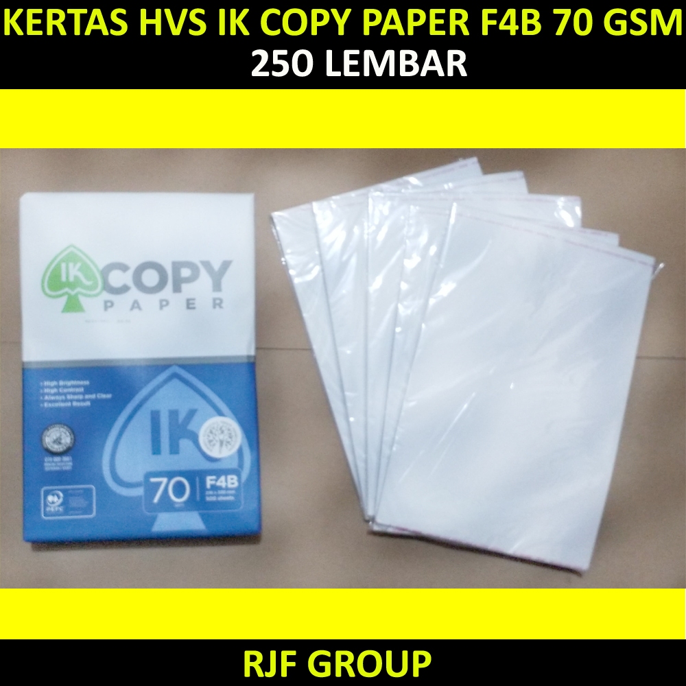 

IK COPY PAPER F4B 70 GSM 250 LEMBAR