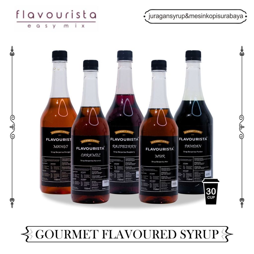 

Flavourista Flavoured Syrup (All Var.) 750ml | Jual Flavourista by Masterista di Surabaya