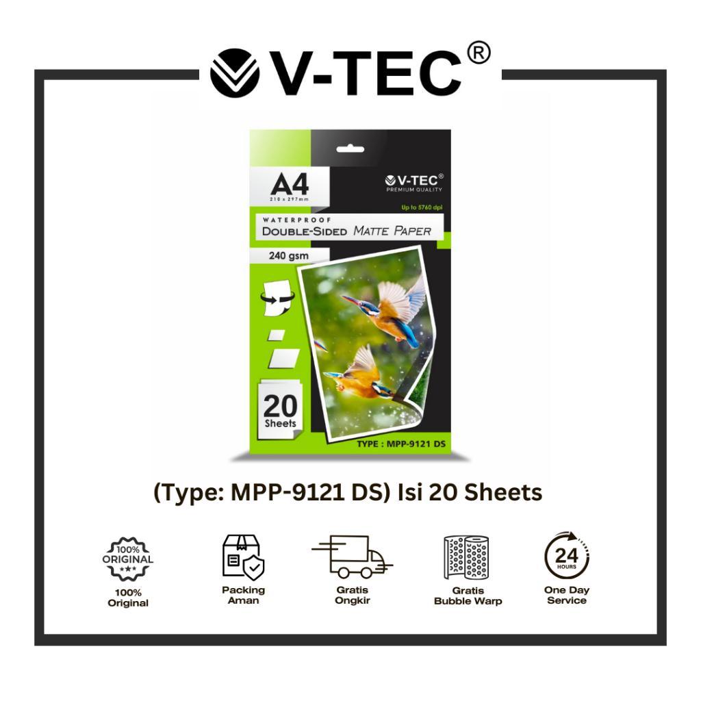 

V-TEC GLOSSY PHOTO PAPER DOUBLE SIDE MATTE MPP-9121 DS A4 240GSM - KERTAS FOTO BOLAK BALIK
