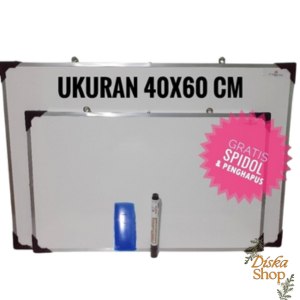 

White board Ukuran 40 x 60 CM / White Board Gantung / Papan Tulis Gantung Ukuran 40 cm x 60