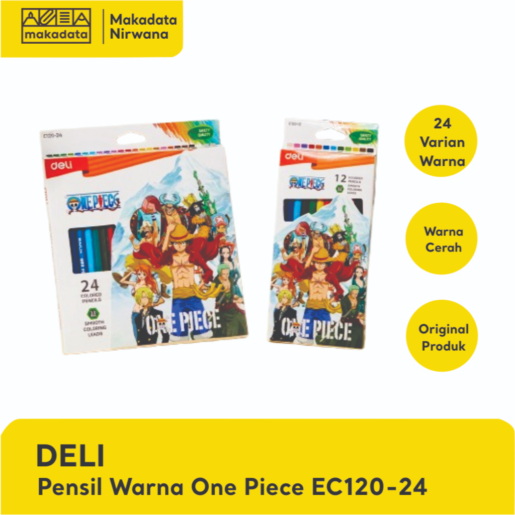 

DELI PENCIL/PENSIL WARNA ONE PIECE EC120-24 24 WARNA (1 PCS)