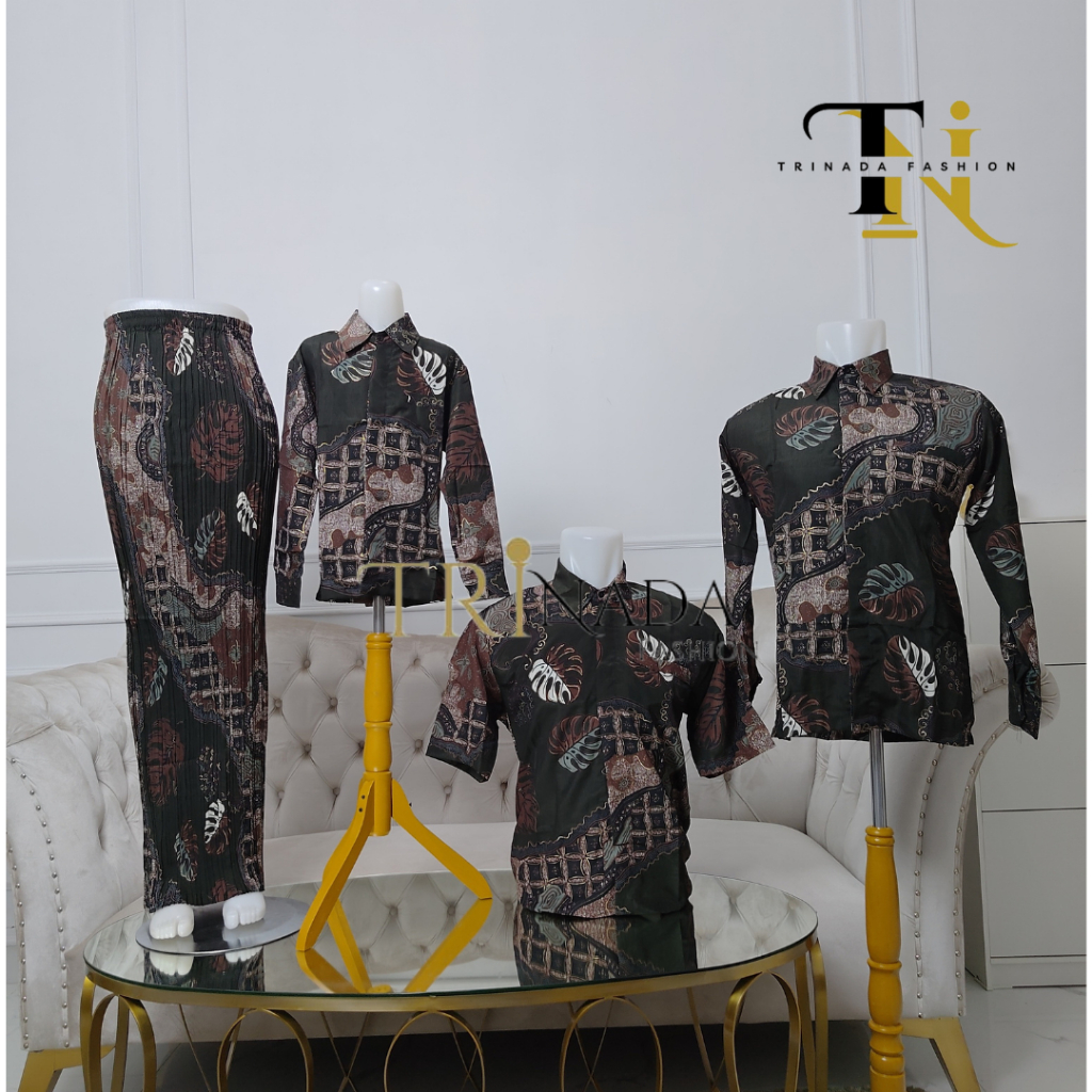 Trinada Fashion - <AJ Army> Baju Batik Keluarga - Batik Couple - Batik Pria - Batik Wanita - Rok Bat