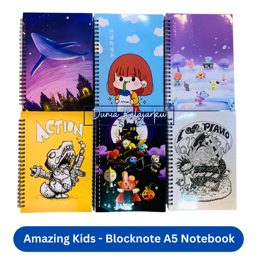 

Buku Catatan Agenda Notebook Amazing Kids Blocknote A5 Isi 50 Lembar