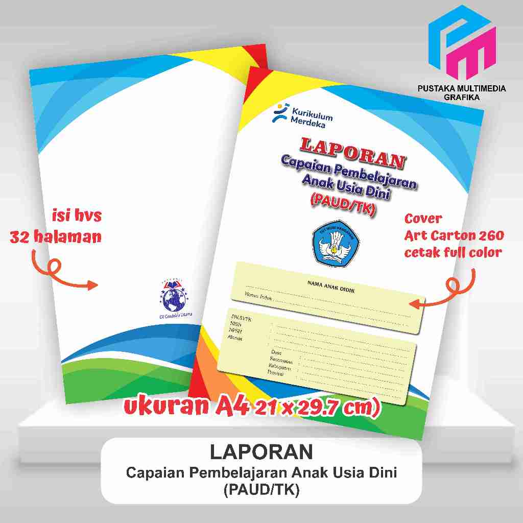 

RAPORT TK PAUD KURIKULUM MERDEKA usia 3-6 th (Best Seller)- Laporan Capaian Pembelajaran Anak Usia Dini (PAUD/TK)