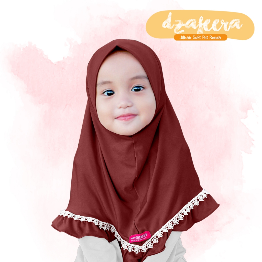 Cutemoslem Dzafeera Jilbab Jersey Renda-L