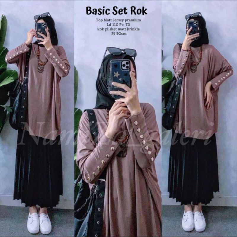 Ready siap kirim Newcolletion promo Basic Set Rok bahan Knit prem, setrok zara ori import premium bi