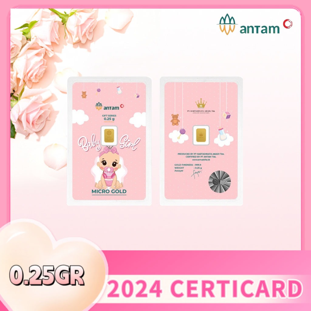 Logam Mulia Antam x Hartadinata 0.25 Gram Antam 0.25gr bayi perempuan series