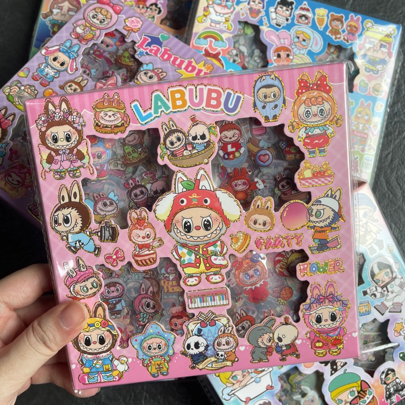 

LABUBU STICKER box isi 100 tempelan gambar lucu karakter popmart