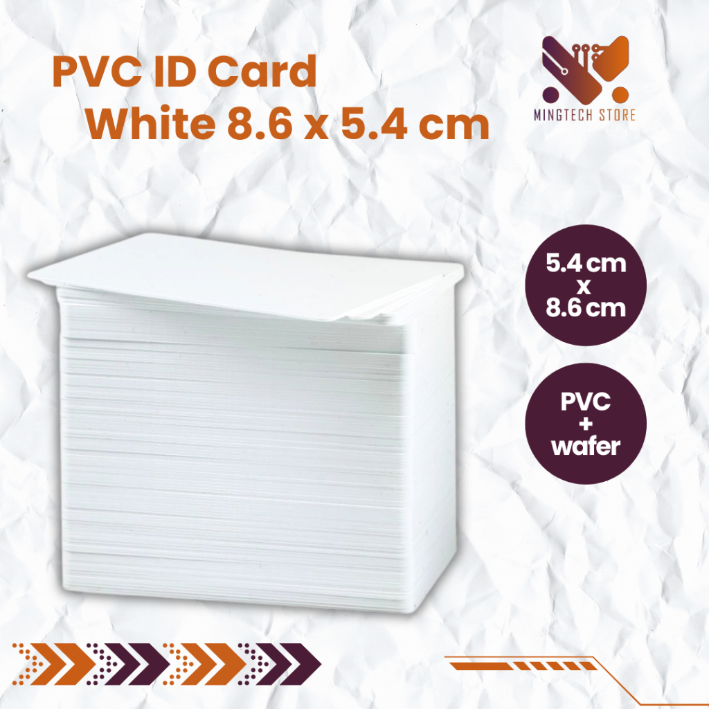 

Inkjet PVC ID Card White 8.6 x 5.4 cm | Kartu ID Putih Polos Bahan PVC Tebal Support Printer Inkjet L805 L800