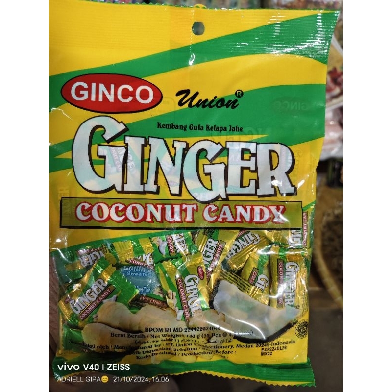 

Permen ginger Union coconut candy union