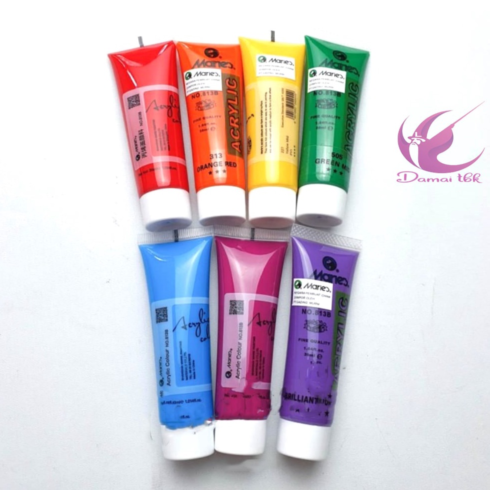 

KODE G93D Maries Acrylic 3 ml Paint Acrylic Set 7warna Cat Akrilik Warna Dasar