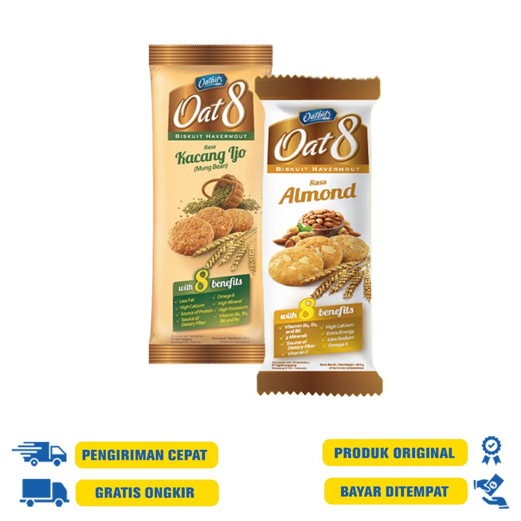 

oatbits oat 8 kacang hijau | Almond 28.5 gram