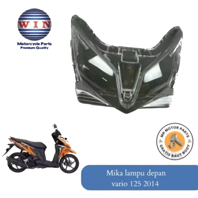 KACA LAMPU DEPAN HONDA VARIO TEKNO 125 OLD MIKA LAMPU DEPAN VARIO 125 LAMA  2013 2014 2015