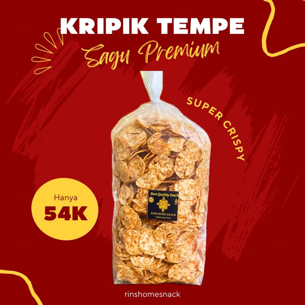 

KERIPIK TEMPE SAGU PREMIUM KEMASAN 1KG