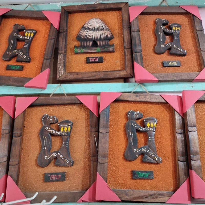 Pajangan Pigura Bingkai Foto Cendrawasih Oleh Oleh Khas Papua Souvenir Cinderamata Bisa COD