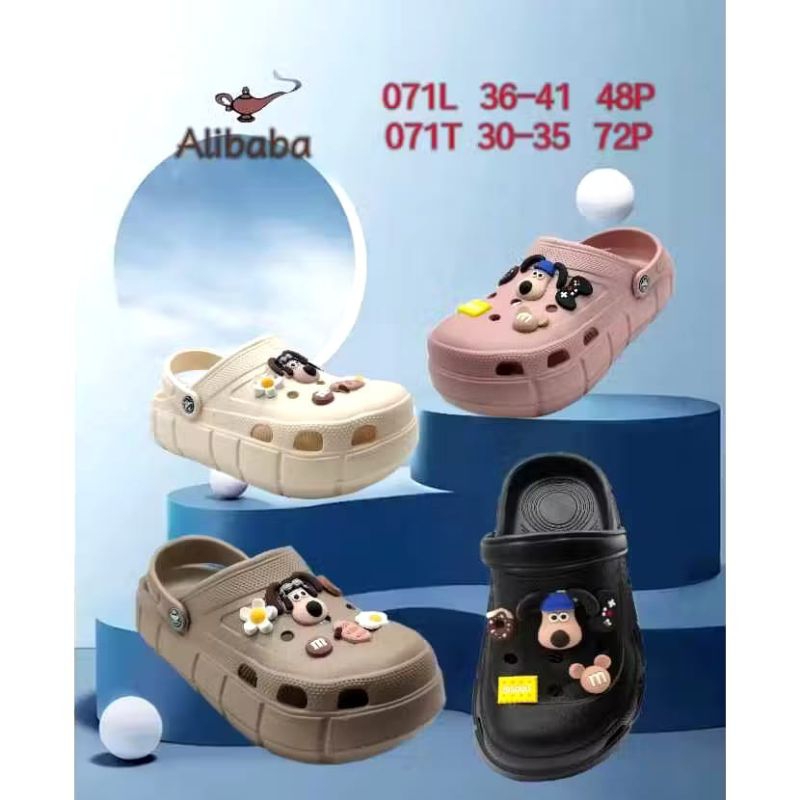 ALIBABA sandal slop / sandal baim / sandal kodok / wedges baim / sepatu wedges Dewasa