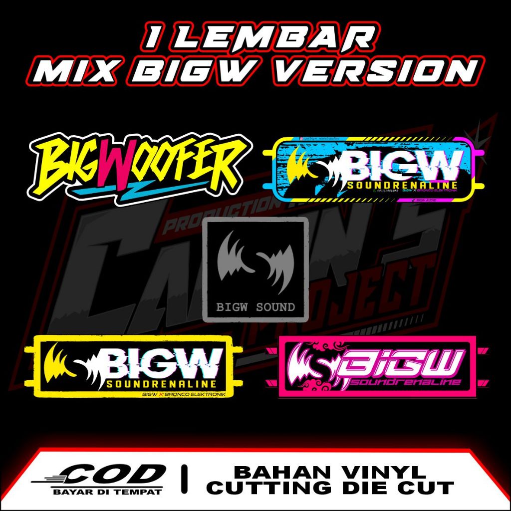 

STIKER SOUND SYSTEM BIG W VERSION BAHAN VINYL PREMIUM BY CALVINS PROJECT