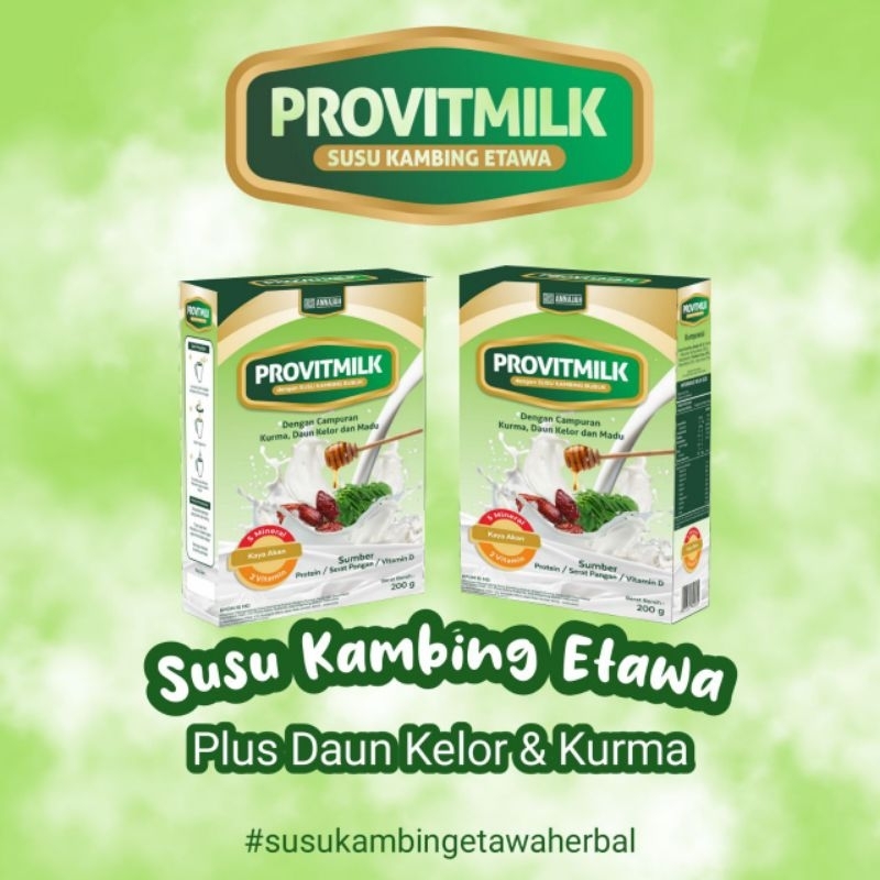 

PROMO Provitmilk bundling paket isi 2box Susu kambing etawa plus herbal dan kurma meredakan dan mengatasi asam lambung maag nyeri sendi susu untuk anak dan dewasa asli