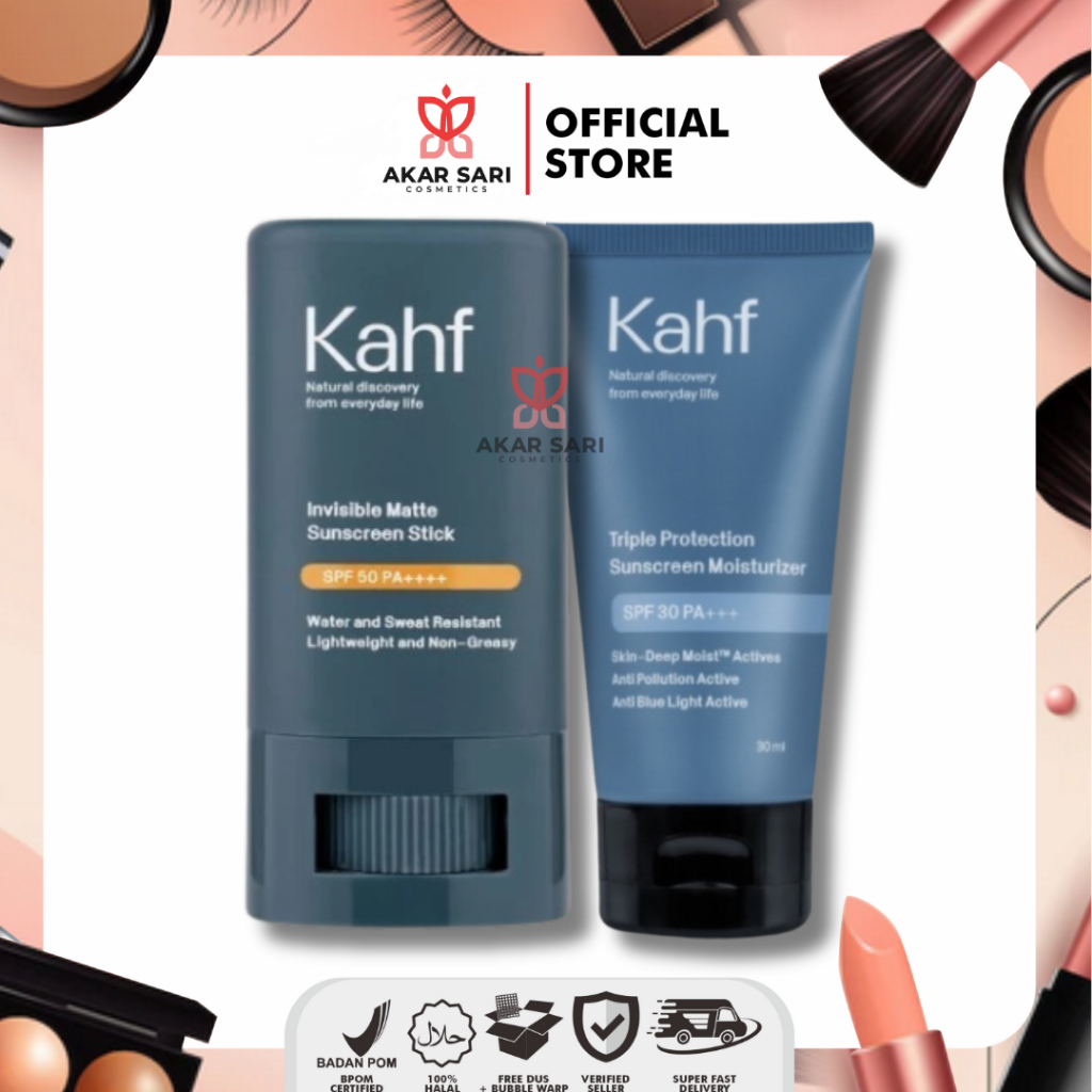 KAHF TRIPLE PROTECTION SUNSCREEN MOISTURIZER SPF 30 PA+++ | INVISIBLE MATTE SUNSCREEN STICK SPF 50 P
