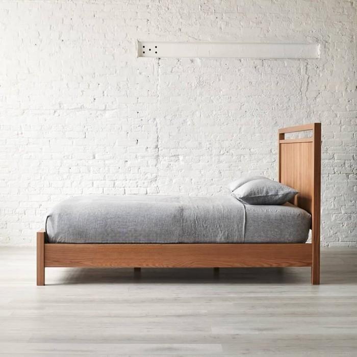 Rangka Tempat Tidur Minimalis - Dipan Retro Kayu Jati - Springbed - Bed 120x200 | Mebel Jepara