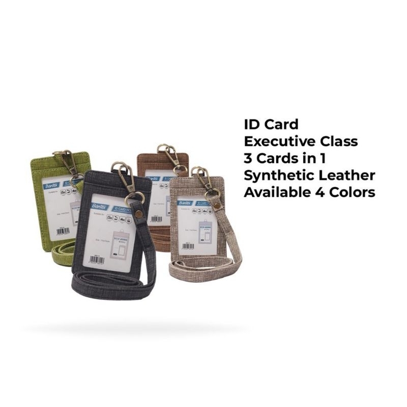 

Bantex ID Card Kulit | Name Tag Holder Tali Lanyard Portrait