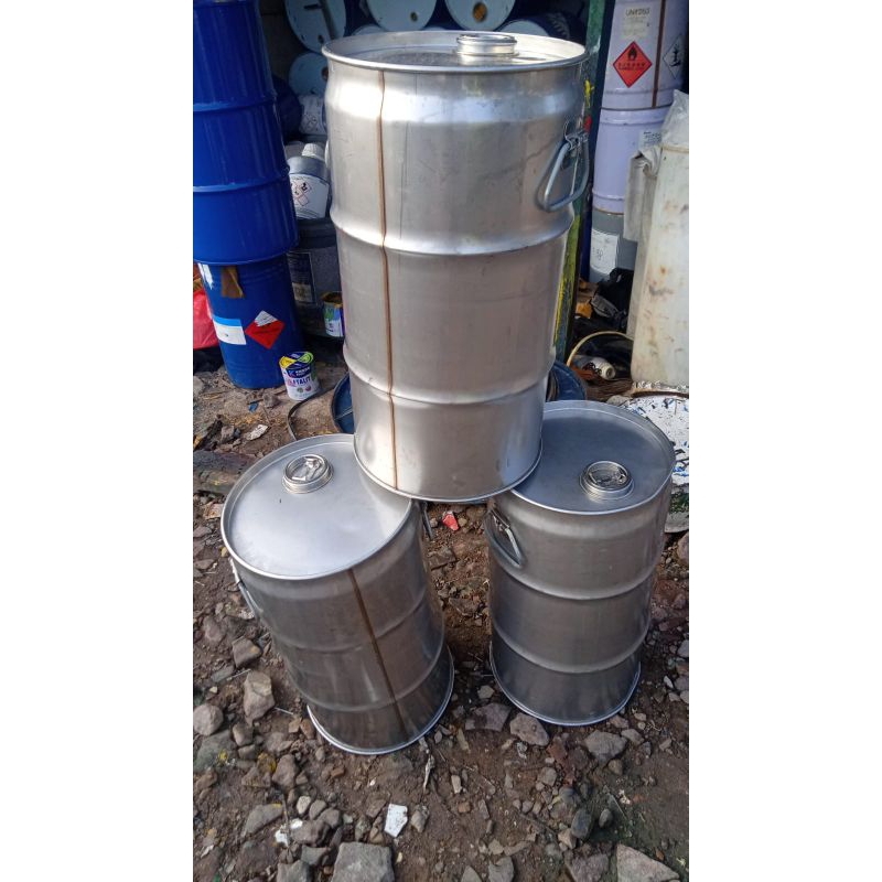 drum stenlis 30 liter/ drum solar/drum bensin/drum air/ drum minyak tutup kecil
