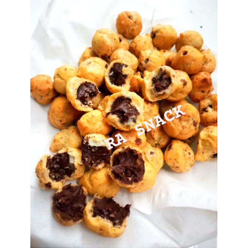 

COD Soes Coklat Lumer Coklat isi 500g/1kg Enak Murah by RA Snack