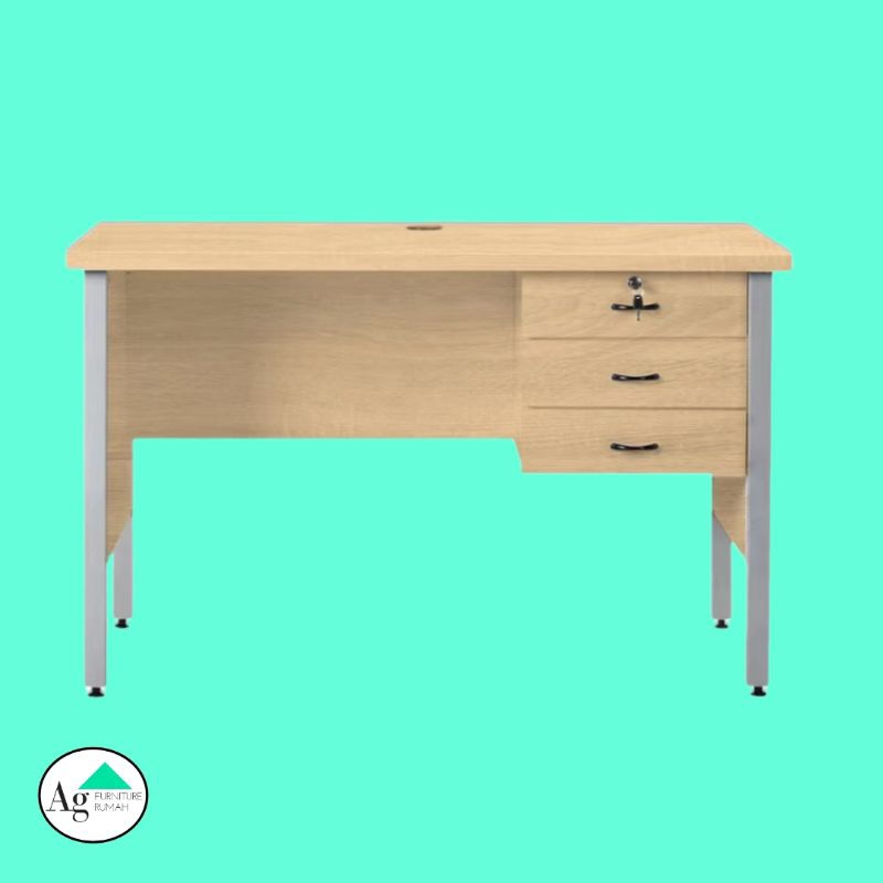 MEJA TULIS KAKI BESI MEJA KANTOR MURAH MEJA KERJA MEJA BELAJAR SEKERTARIS SETENGAH BIRO MT 562