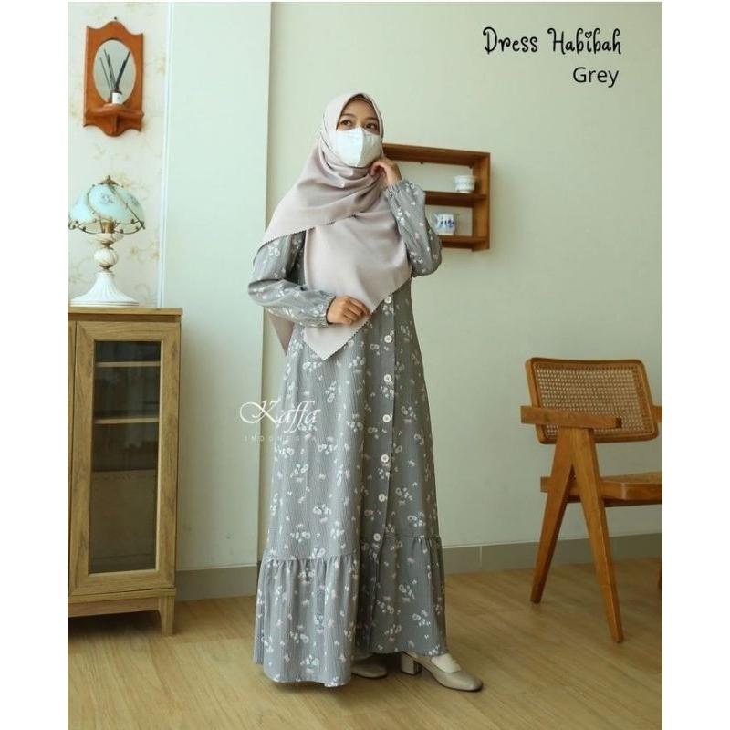 Gamis Habibah / Gamis Motif / Gamis Kondangan / Dress Habibah By Kaffa Indonesia
