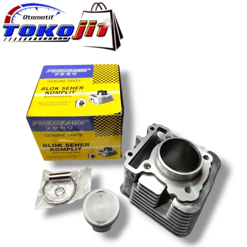 BLOK SEHER SET PISTON MIO M3 XRIDE 125 ORIGINAL FUKUKAWA