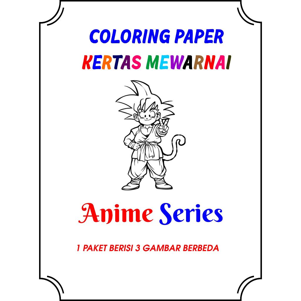 

ANIME KERTAS MEWARNAI COLORING PAPER PAKET ISI 50