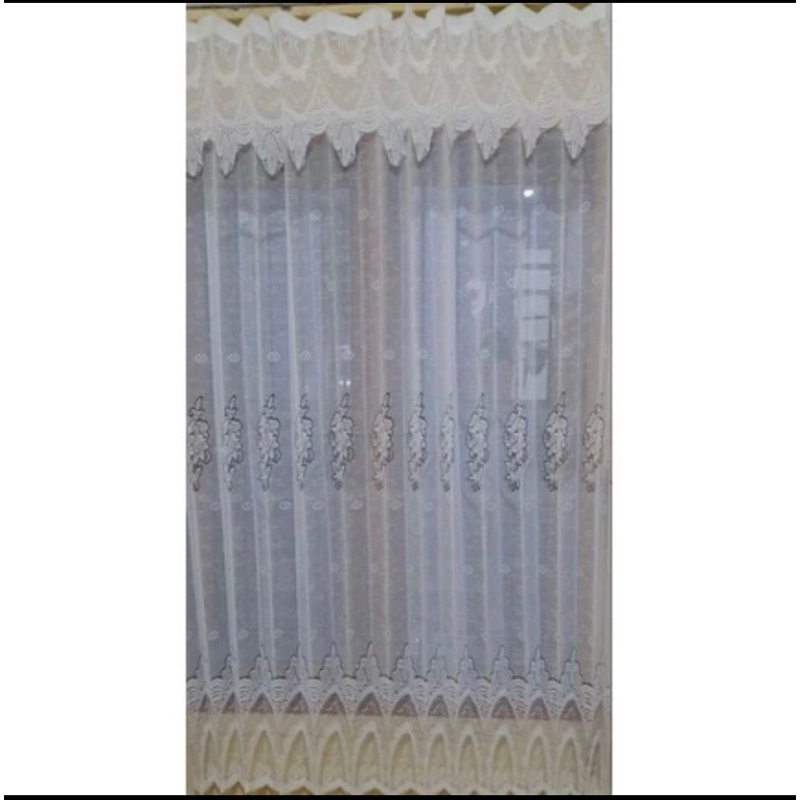 vitrase gorden/dalaman gorden renda plisket/vit dolar lipat pake poni