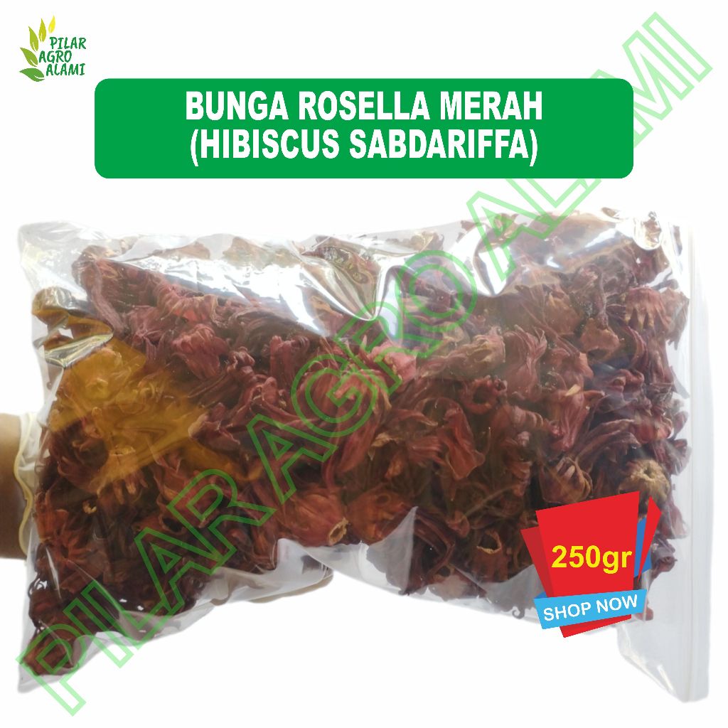 

Bunga rosella merah kering 250gr untuk seduhan