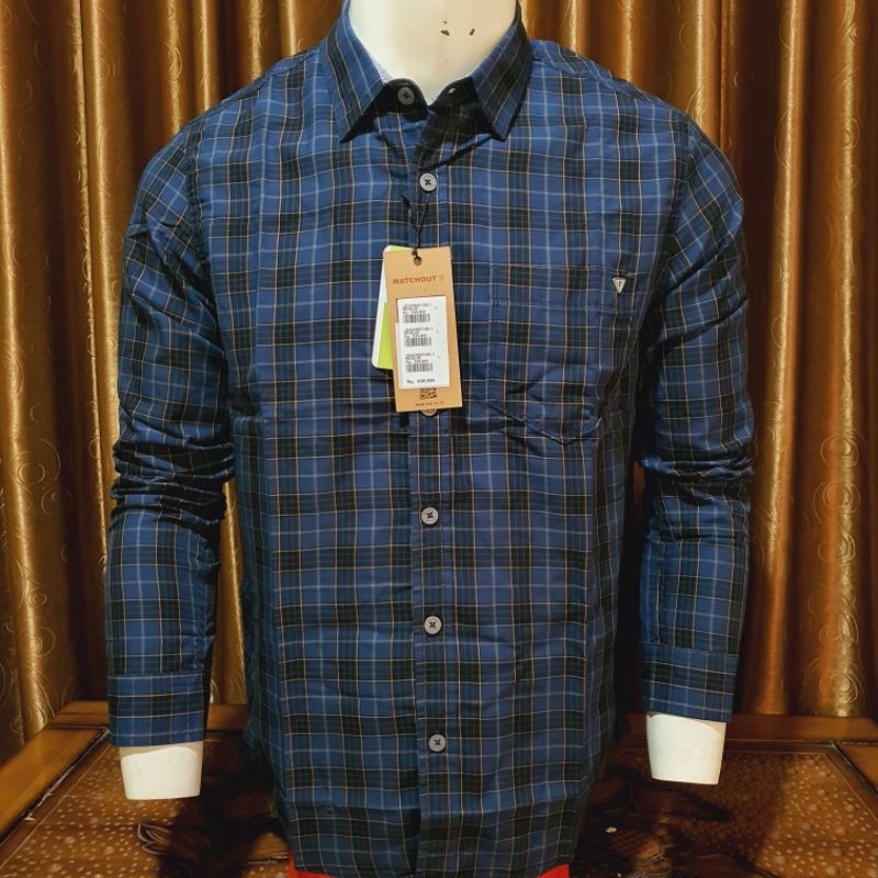 Kemeja Pria WATCHOUT Jeans blue