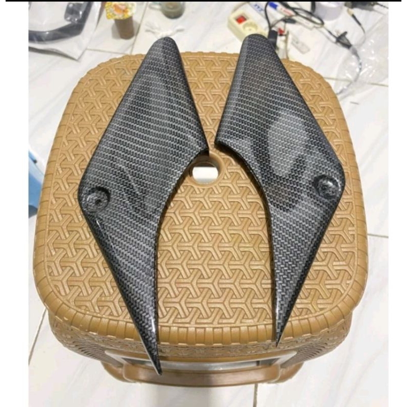 Cover sambungan body ninja rr old carbon penutup aki rr old
