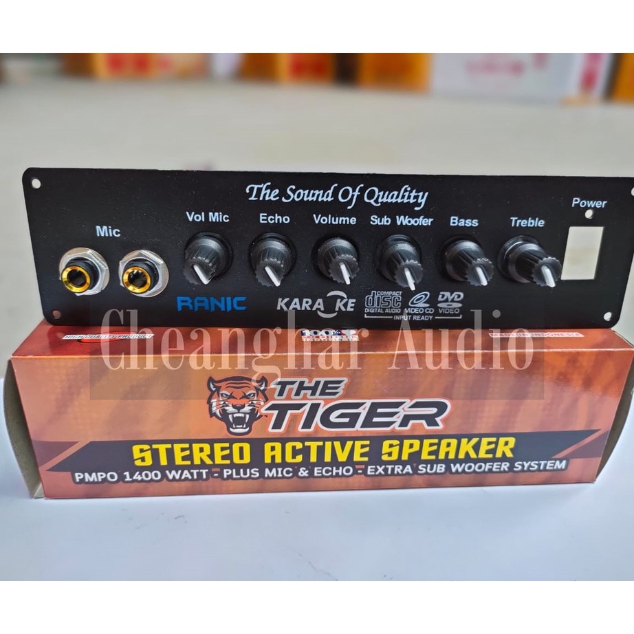 Kit Power Amplifier Speaker Aktif Stereo Karaoke Plus Echo 14W PMPO TIGER