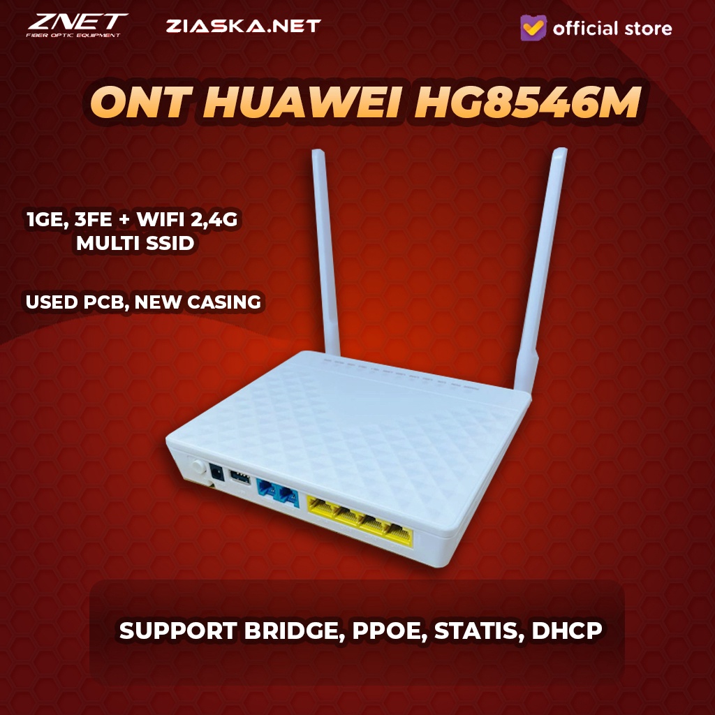 MODEM EPON ONT ONU HUAWEI HG46M SECOND BEKAS DENGAN CASING BARUNEW