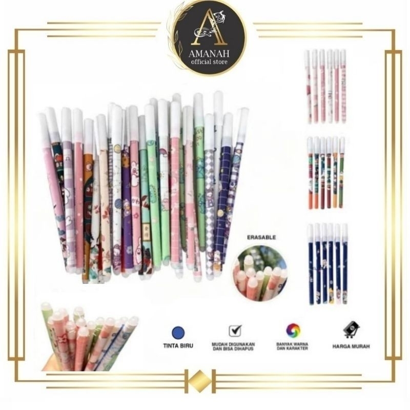

Pulpen Gel Pena Bisa Hapus Bolpoin Erasable Ballpoint Pel Karakter Anak Warna Sekolah Bolpoin Estetik Eraser Pulpen Bulpen Bolpen Tinta Hapus Penghapus