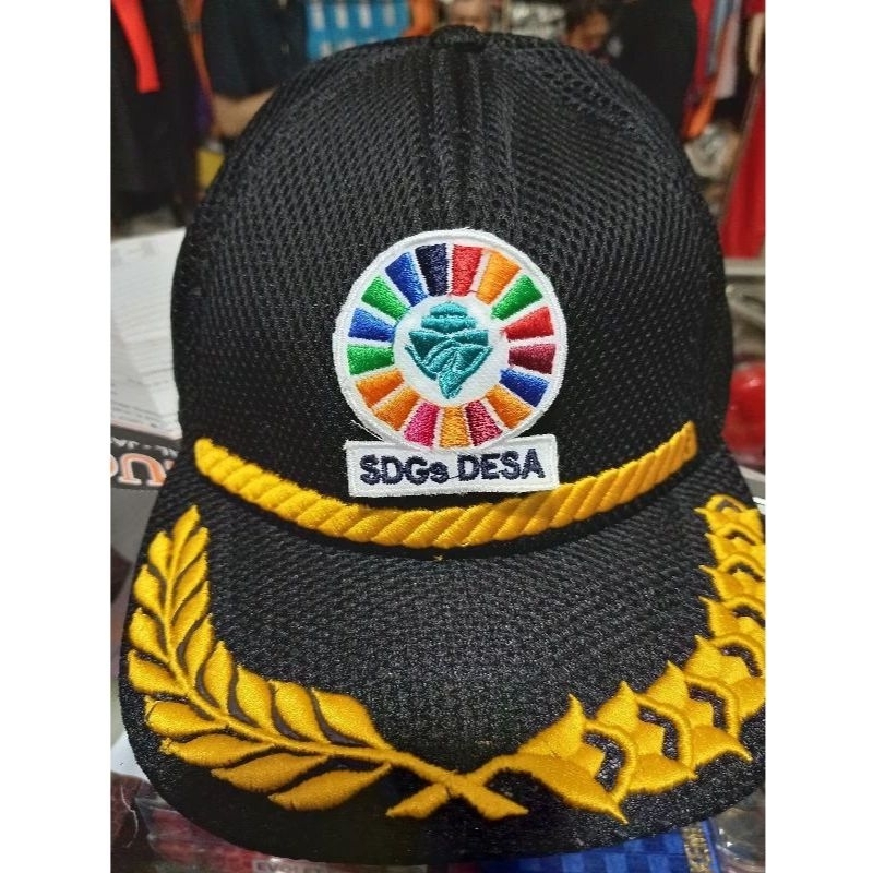 topi kemendesa topi kemendes topi sdgs topi kementerian desa logo bordir..